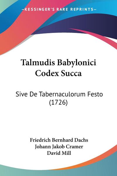 Talmudis Babylonici Codex Succa