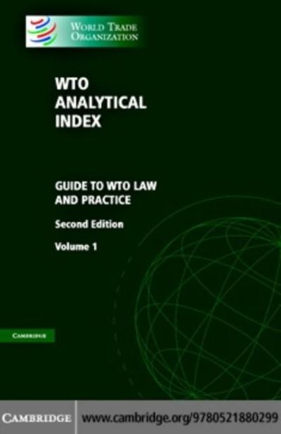 WTO Analytical Index 2 Volumes