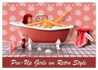 Pin-Up Girls im Retro Style by Mausopardia (Tischkalender 2026 DIN A5 quer), CALVENDO Monatskalender