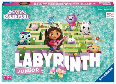 Ravensburger 22648 Gabby’s Dollhouse Junior Labyrinth - Der Brettspiel-Klassiker von Ravensburger als Junior Version für Fans der beliebten Serie, Gesellschaftsspiel für 2 bis 4 Spieler ab 4 Jahren