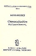 ChowanschtschinaMusikalisches Volksdrama in 5 Aufzügen