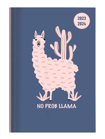 Collegetimer Llama 2023/2024 - Schüler-Kalender A6 (10x15 cm) - Lama - Day By Day - 352 Seiten - Terminplaner - Notizbuch - Alpha Edition