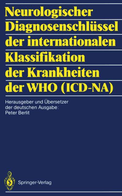 Neurologischer Diagnosenschlüssel der internationalen Klassifikation der Krankheiten der WHO/ICD-NH