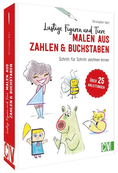 Lustige Figuren und Tiere malen aus Zahlen & Buchstaben