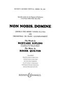 Non Nobis, Domine: gemischter Chor (SATB) und Orchester oder Klavier. Klavierauszug. (Boosey’s Modern Festival Series)