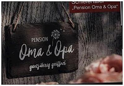 W Schiefertafel \*Pension Oma & Opa\*