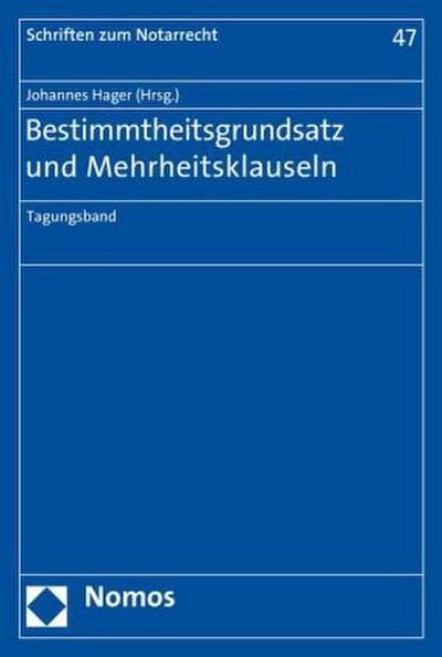 Bestimmtheitsgrundsatz und Mehrheitsklauseln