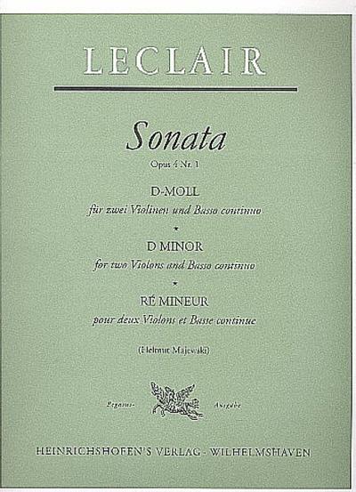 Sonate d-Moll op.4,1für 2 Violinen und Klavier