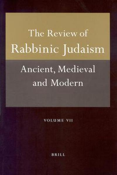 Review of Rabbinic Judaism, Volume 7 (2004)