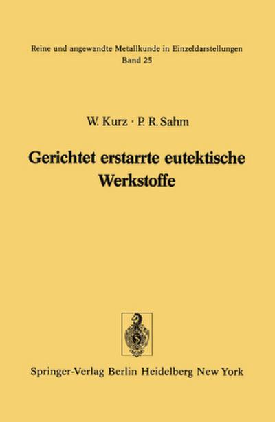 Gerichtet erstarrte eutektische Werkstoffe