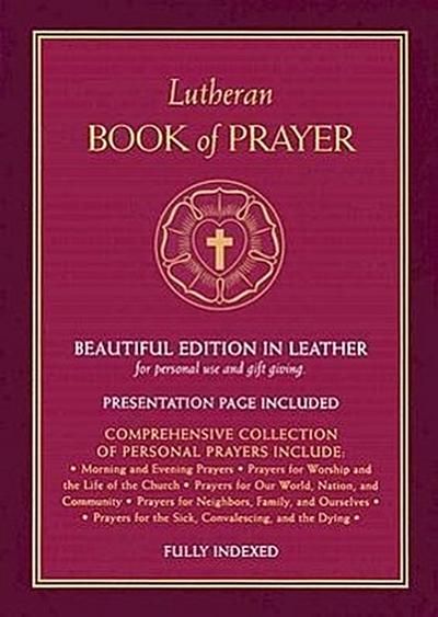 Lutheran Book of Prayer - Burgundy Genuine Leather