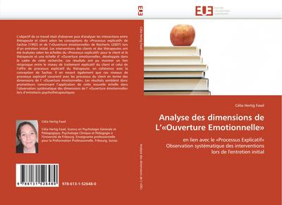 Analyse Des Dimensions de l’’ouverture Emotionnelle