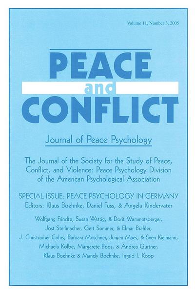 Peace Psychology in Germany