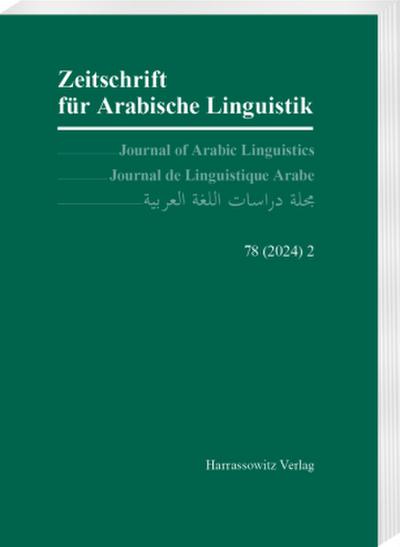 Zeitschrift für Arabische Linguistik 78 (2024) 2