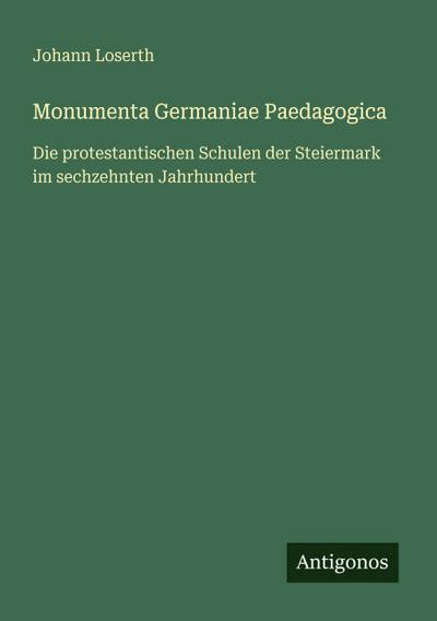 Monumenta Germaniae Paedagogica