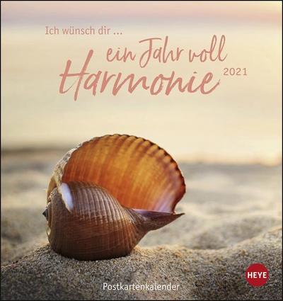 Ich wünsch` dir  ein Jahr voll Harmonie Postkartenkalender. Postkartenkalender 2020. Monatskalendarium. Spiralbindung. Format 16 x 17 cm