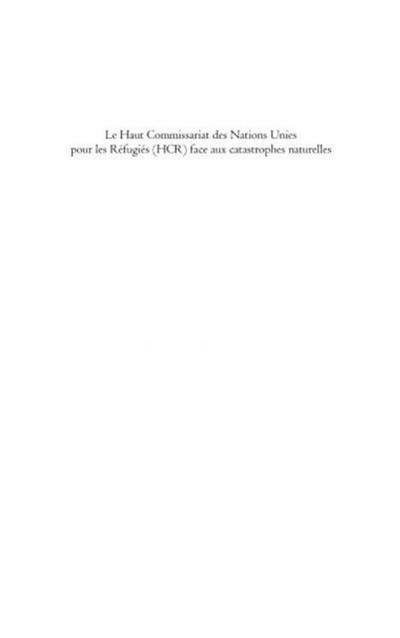 Le haut commissariat des nations unies pour les refugies
