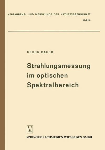 Strahlungsmessung im optischen Spektralbereich