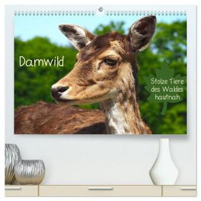 Damwild - stolze Tiere des Waldes hautnah (hochwertiger Premium Wandkalender 2026 DIN A2 quer), Kunstdruck in Hochglanz