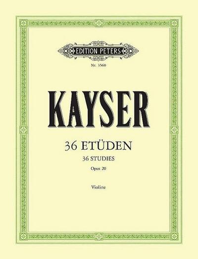 36 Etüden op. 20 "Für die Violine""