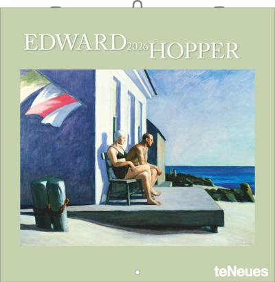 N NEUMANNVERLAGE - Edward Hopper 2026 Broschürenkalender, 30x30cm, Wandkalender mit ausgewählten Werken von Edward Hopper, internationalen Feiertagen und Mondphasen, viel Platz für Notizen