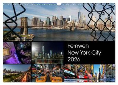 Fernweh New York City (Wandkalender 2026 DIN A3 quer), CALVENDO Monatskalender