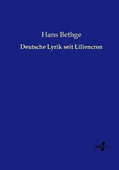 Deutsche Lyrik seit Liliencron