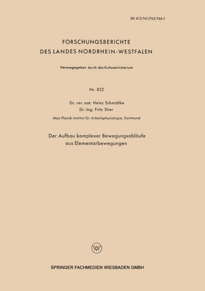 Der Aufbau komplexer Bewegungsabläufe aus Elementarbewegungen