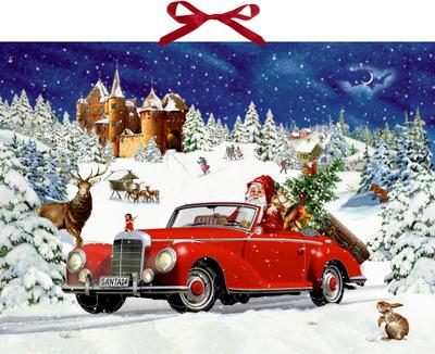 Wandkalender - Winterfahrt im Oldtimer