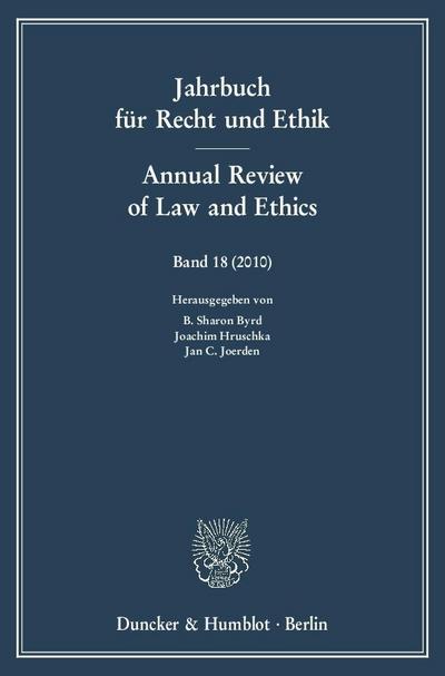 Jahrbuch für Recht und Ethik / Annual Review of Law and Ethics. Business Ethics