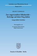 Zur zugewandten Säkularität - Beiträge auf dem Weg dahin