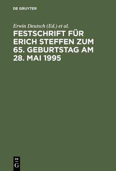 Festschrift für Erich Steffen zum 65.Geburtstag am 28.Mai 1995