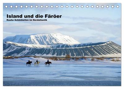 Island und die Färöer (Tischkalender 2024 DIN A5 quer), CALVENDO Monatskalender