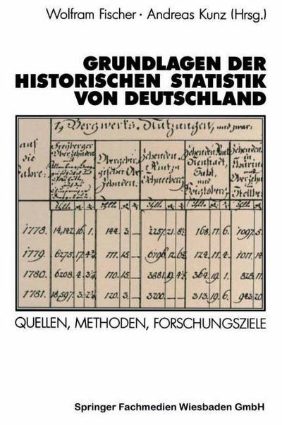 Grundlagen der historischen Statistik von Deutschland