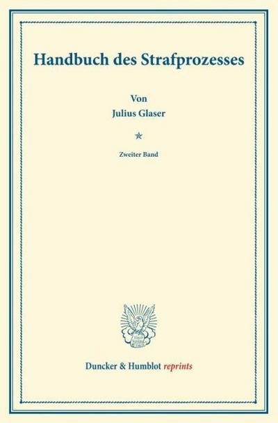 Handbuch des Strafprozesses.