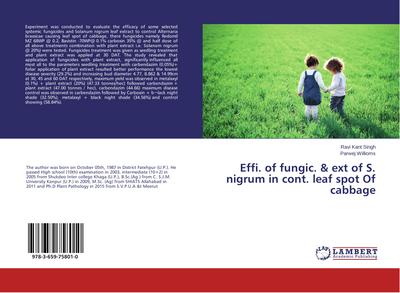 Effi. of fungic. & ext of S. nigrum in cont. leaf spot Of cabbage