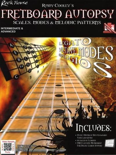 Rusty Cooley’s Fretboard Autopsy Scales, Modes & Melodic Patterns Book/Online Audio