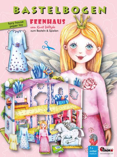 Bastelbogen Feenhaus mit Anziehpuppe
