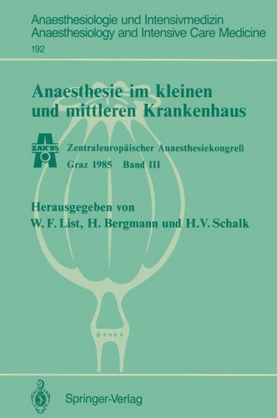 Anaesthesie im kleinen und mittleren Krankenhaus