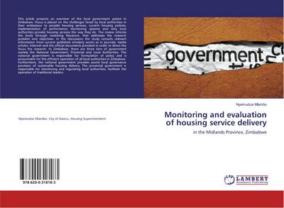 Monitoring and evaluation of housing service delivery