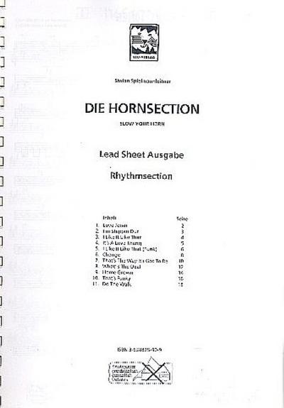 Die HornsectionLead sheet Ausgabe Rhythmsection