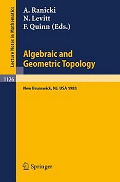 Algebraic and Geometric Topology