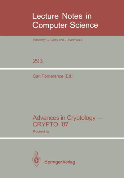Advances in Cryptology - CRYPTO ’87