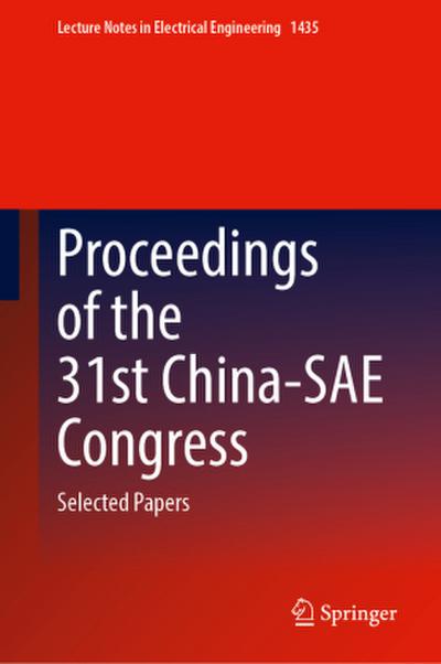 Proceedings of the 31st China-Sae Congress