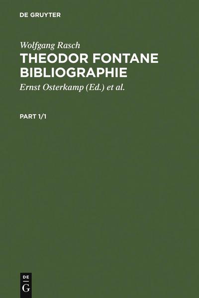 Theodor Fontane Bibliographie