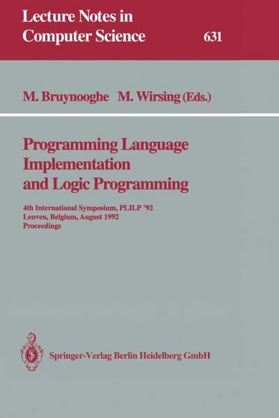 Programming Language Implementation and Logic Programming