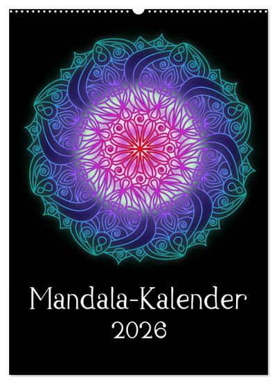 Mandala-Kalender 2026 (Wandkalender 2026 DIN A2 hoch), CALVENDO Monatskalender