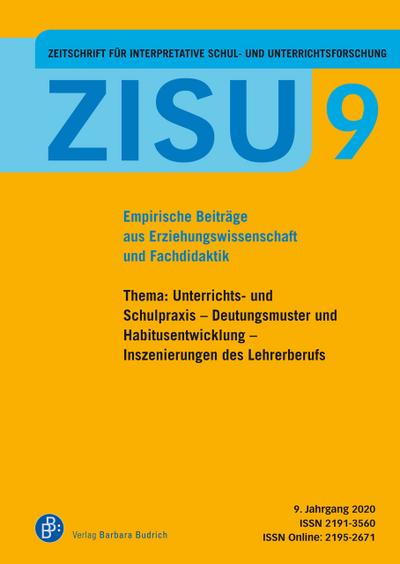ZISU - Zeitschrift für interpretative Schul- und Unterrichtsforschung. H.9