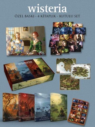 Wisteria Serisi Özel Kapak 4 Kitap Ciltli, Hediyeli Kutu