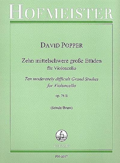 10 mittelschwere große Etüden op76,2für Violoncello